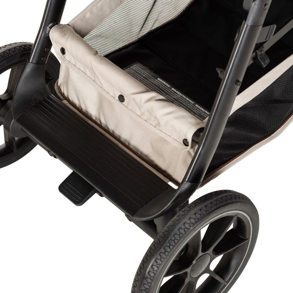 Qute Kinderwagen Q-Journey Taupe - Zwart Frame