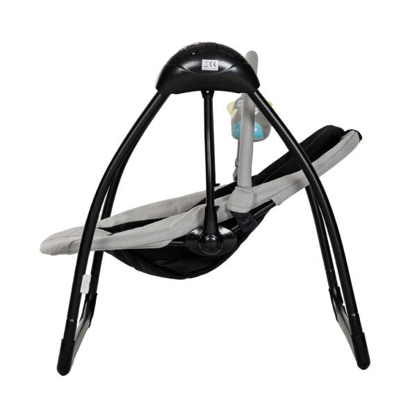 Qute Schommelstoel Q-Swing Softgrey Uil / Zwart Frame Qute Schommelstoel Q-Swing Softgrey Uil / Zwart Frame