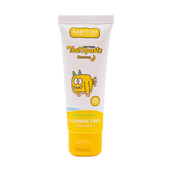 Babyton Natuurlijke Tandpasta Banaan Smaak - 50 Gram Babyton Natuurlijke Tandpasta Banaan Smaak - 50 Gram