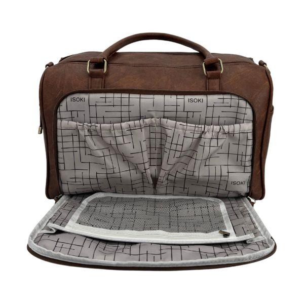 Isoki Double Zip Satchel - Redwood