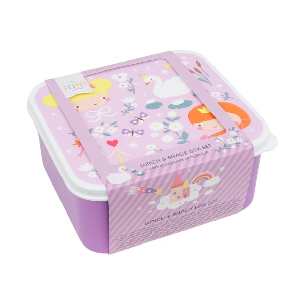 A Little Lovely Company Lunch & Snack Box Set - Princesses