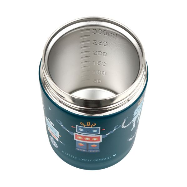 A Little Lovely Company Geïsoleerde RVS Food Jar - Robots A Little Lovely Company Geïsoleerde RVS Food Jar - Robots