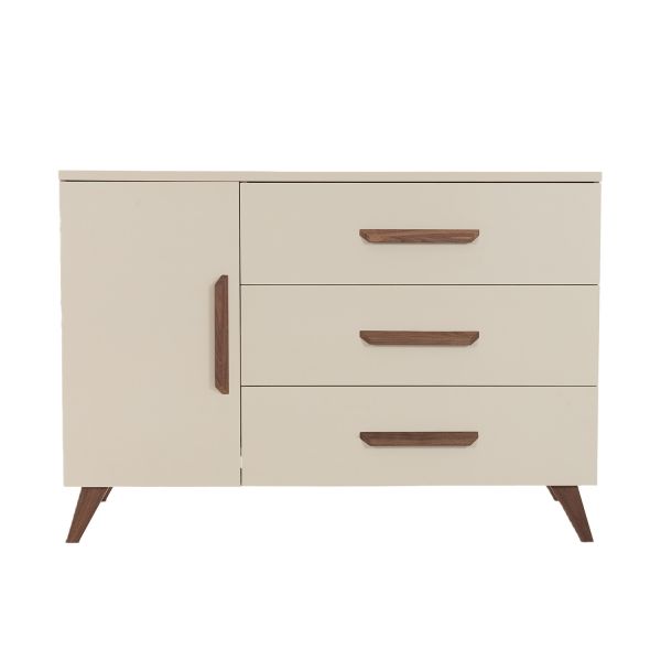 TWF Ledikant 60 x 120 - Commode XL 3 Laden 1 Deur - Hanglegkast XL 3 Deuren 2 Lade Salerno Walnoot TWF Ledikant 60 x 120 - Commode XL 3 Laden 1 Deur - Hanglegkast XL 3 Deuren 2 Lade Salerno Walnoot