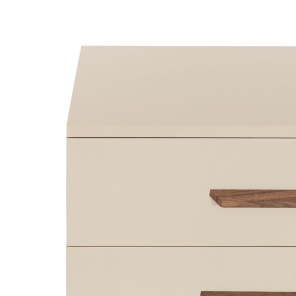 TWF Ledikant 60 x 120 - Commode 3 Laden - Hanglegkast 2 Deuren 1 Lade Salerno Walnoot TWF Ledikant 60 x 120 - Commode 3 Laden - Hanglegkast 2 Deuren 1 Lade Salerno Walnoot