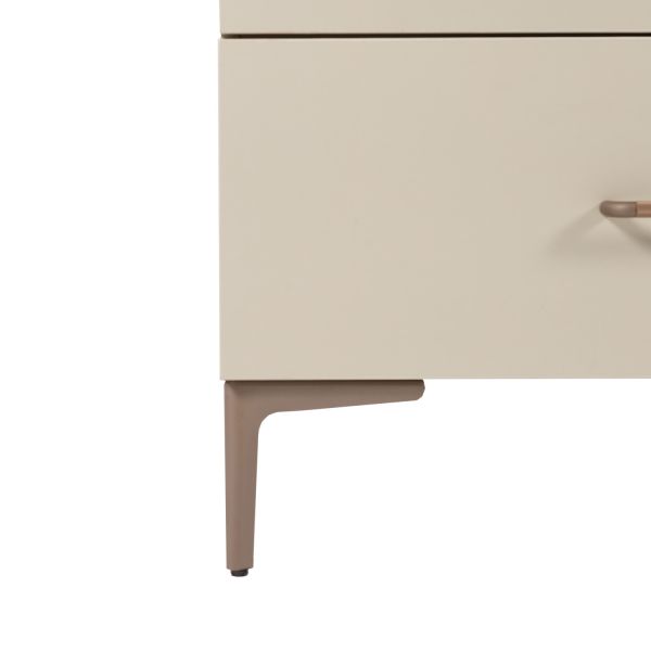 TWF Ledikant 70 x 140 - Commode XL 3 Laden 1 Deur Salerno Metaal - Hanglegkast 2 Deuren 1 Lade Salerno Metaal