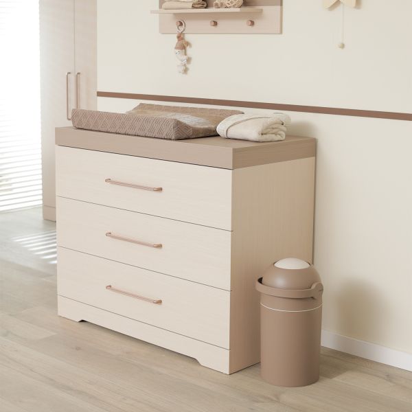 Interbaby Commode 3 Lades Sandstone Interbaby Commode 3 Lades Sandstone