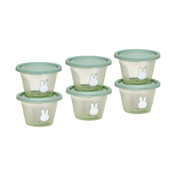Nijntje Bewaarpotjes Set - 120 ml - 6 Stuks - Groen Nijntje Bewaarpotjes Set - 120 ml - 6 Stuks - Groen