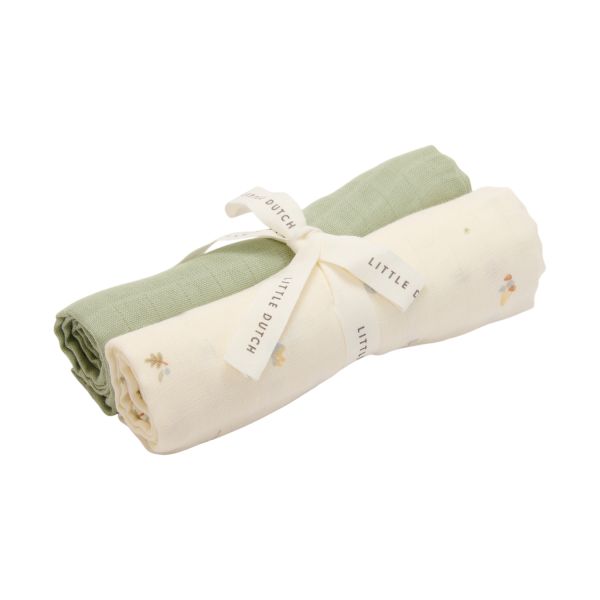 Little Dutch Hydrofiele Doeken - Forest Treasures & Sage - 70x70 cm - 2 stuks Little Dutch Hydrofiele Doeken - Forest Treasures & Sage - 70x70 cm - 2 stuks
