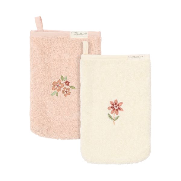 Little Dutch Washandjes - Geborduurd - 2 stuks - Fairy Garden