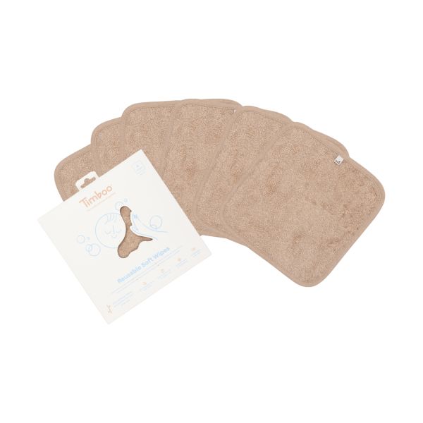 Timboo Zachte Herbruikbare Doekjes - 20 x 20 cm - 6 Stuks - Savannah Sand Timboo Zachte Herbruikbare Doekjes - 20 x 20 cm - 6 Stuks - Savannah Sand