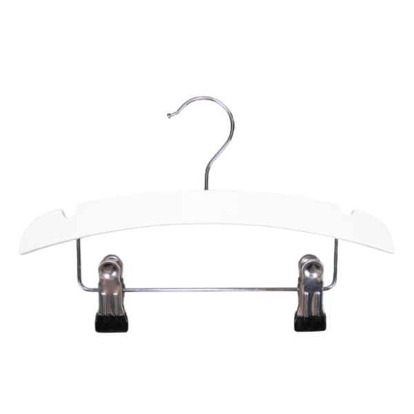 TWF Kledinghanger Hout Met Clips Wit (3 stuks) TWF Kledinghanger Hout Met Clips Wit (3 stuks)