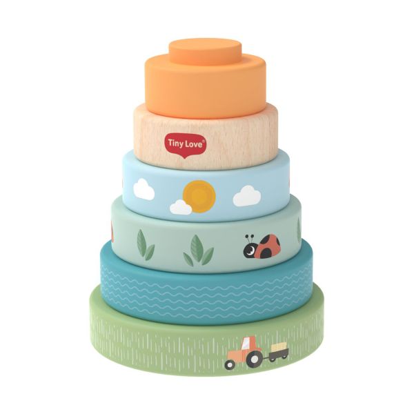Tiny Love Farmers Funday Stapeltoren - Hout Tiny Love Farmers Funday Stapeltoren - Hout