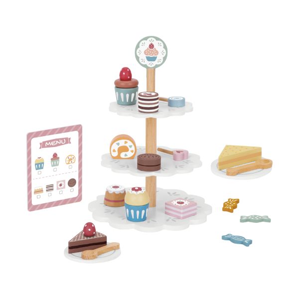 Tooky Toy Toetjes Etagère - Hout Tooky Toy Toetjes Etagère - Hout