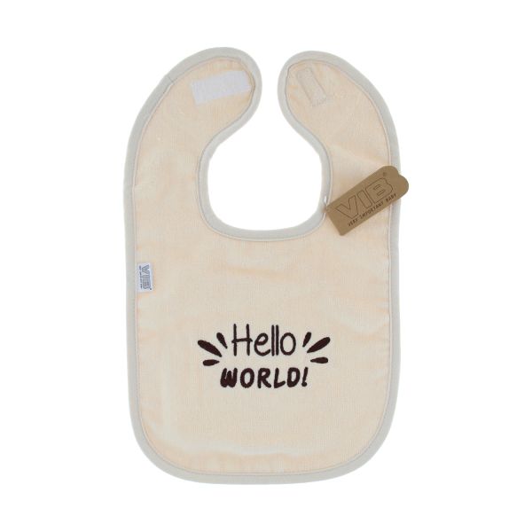VIB Hello World! Slabbetje - One Size - Beige VIB Hello World! Slabbetje - One Size - Beige