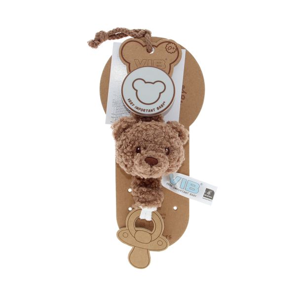 VIB Pluche Teddy Beer Speenkoord - 22 cm - Bruin VIB Pluche Teddy Beer Speenkoord - 22 cm - Bruin