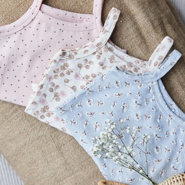 Dirkje Romper Zonder Mouw Multi Colour Pink 3-Pack 74/80 Dirkje Romper Zonder Mouw Multi Colour Pink 3-Pack 74/80