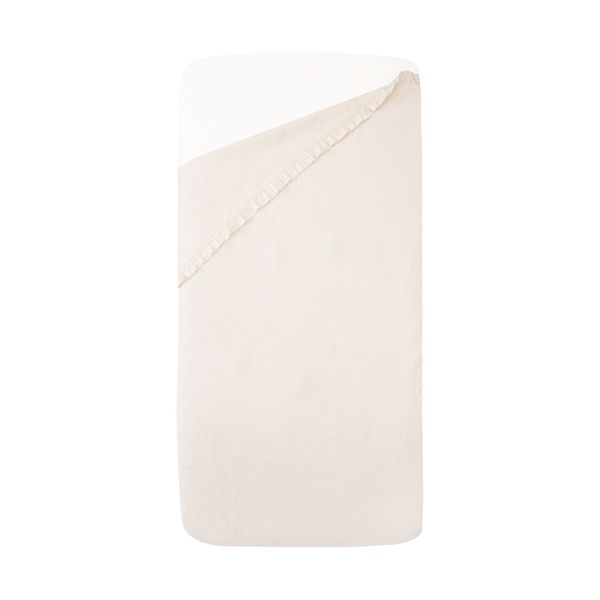 Witlof For Kids Wieglaken Tuck-Inn Ruffle Off White 40 x 80 cm Witlof For Kids Wieglaken Tuck-Inn Ruffle Off White 40 x 80 cm