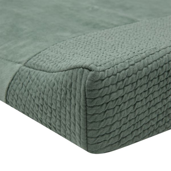 Witlof For Kids Aankleedkussenhoes Forest Green Waves 70 x 50 cm Witlof For Kids Aankleedkussenhoes Forest Green Waves 70 x 50 cm