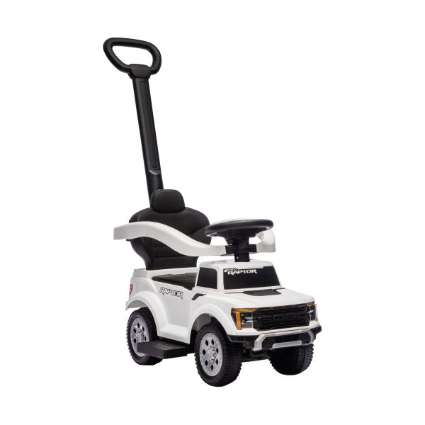 Puck Loopauto Ford F150 met Duwstang - Wit Puck Loopauto Ford F150 met Duwstang - Wit