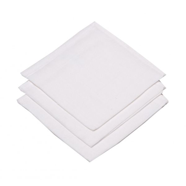 Meyco Monddoekjes - 3-Pack - 30x30cm - Hydrofiel - Uni White