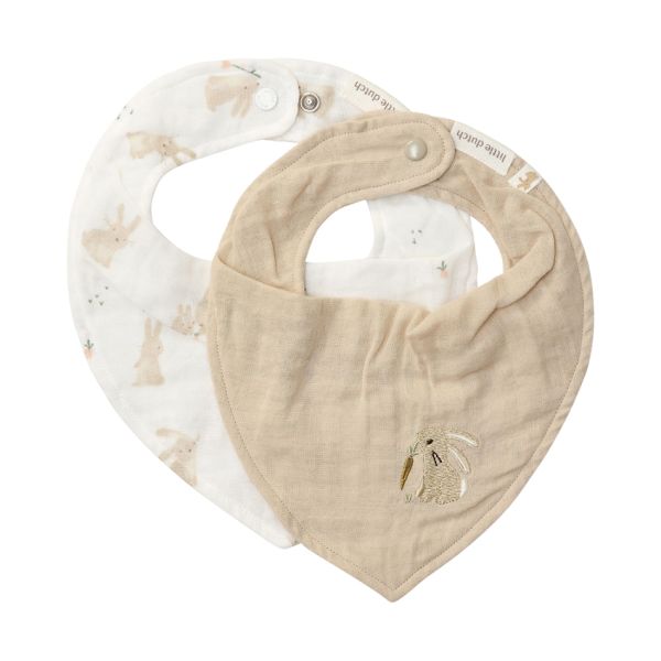 Little Dutch Baby Bunny Bandana Slab - 2 Stuks - 22 x 19 cm Little Dutch Baby Bunny Bandana Slab - 2 Stuks - 22 x 19 cm