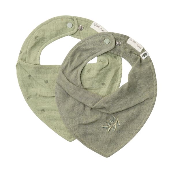 Little Dutch Pure Bandana Slab - Set van 2 - Sage Little Dutch Pure Bandana Slab - Set van 2 - Sage