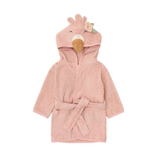 Little Dutch Blooming Safari Badjas - Flamingo - Roze - 74/80
