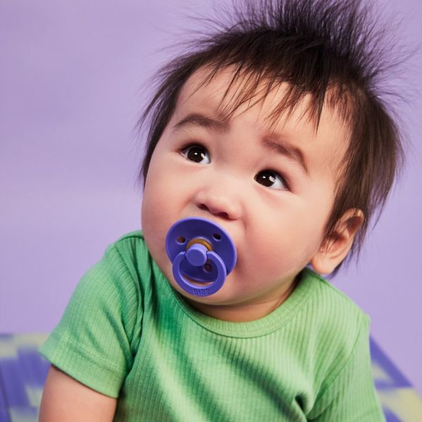 BiBs Colour Fopspeen - Anatomisch - 2 Stuks - 0-6 Mnd - Hush / Grape BiBs Colour Fopspeen - Anatomisch - 2 Stuks - 0-6 Mnd - Hush / Grape