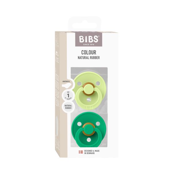 BiBs Colour Fopspeen - Anatomisch - 2 Stuks - 0-6 Mnd - Matcha / Cactus