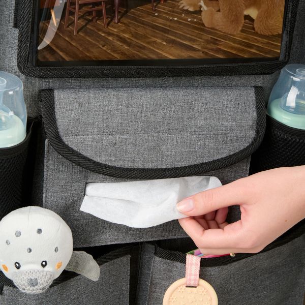 KikkaBoo Autostoel Organizer - Grijs KikkaBoo Autostoel Organizer - Grijs