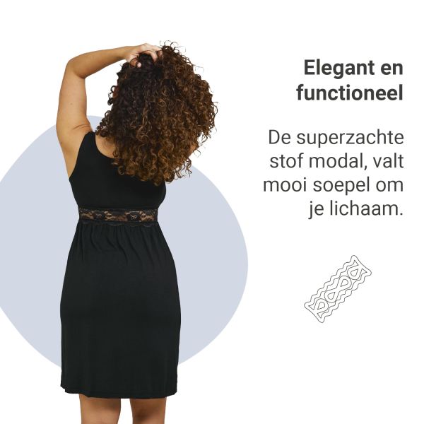 Carriwell Zwangerschapsnachthemd Zwart M Carriwell Zwangerschapsnachthemd Zwart M