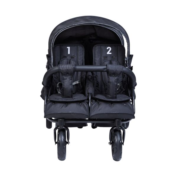 Childhome Sixseater Autobrake Meerlingwagen - Zwart