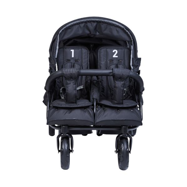 Childhome Sixseater Autobrake Meerlingwagen - Zwart