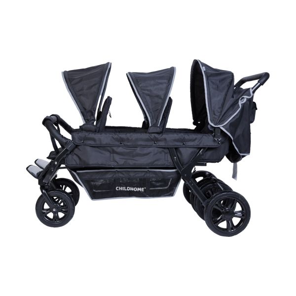 Childhome Sixseater Autobrake Meerlingwagen - Zwart