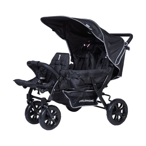 Childhome Triplet Meerlingwagen - Zwart Childhome Triplet Meerlingwagen - Zwart