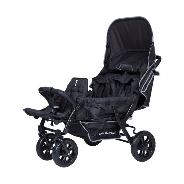 Childhome Triplet Meerlingwagen - Zwart Childhome Triplet Meerlingwagen - Zwart