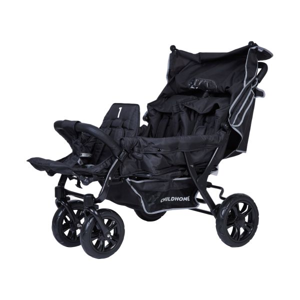 Childhome Triplet Meerlingwagen - Zwart Childhome Triplet Meerlingwagen - Zwart