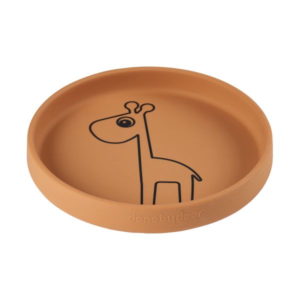 Done By Deer Bord - Raffi - Rond - Silicone - Mustard