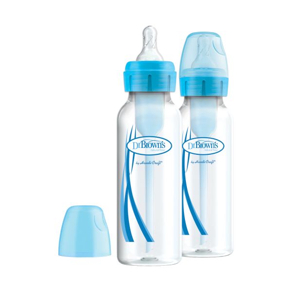 Dr. Brown's Fles Standaard Hals Options+ Blauw 250ml 2-Pack Dr. Brown's Fles Standaard Hals Options+ Blauw 250ml 2-Pack