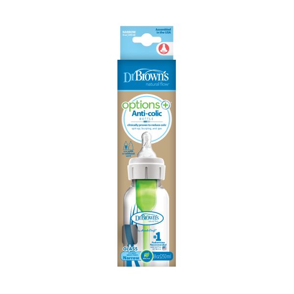 Dr. Brown's Fles Standaard Hals Glas Options+ 250ml Dr. Brown's Fles Standaard Hals Glas Options+ 250ml