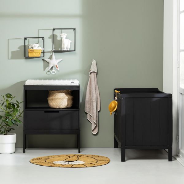 Europe Baby Ralph Luiertafel - Mat Zwart Europe Baby Ralph Luiertafel - Mat Zwart