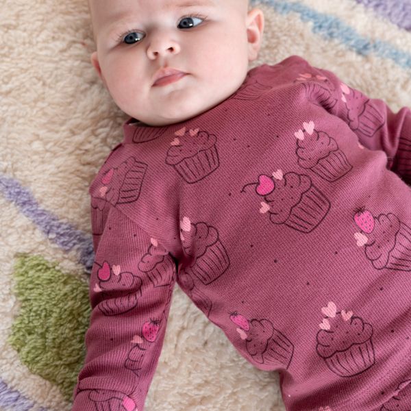 Feetje Chloe Cupcake Premium Pyjama - Maat 68 - Violet Feetje Chloe Cupcake Premium Pyjama - Maat 68 - Violet