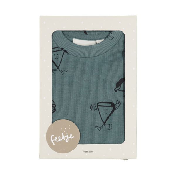 Feetje Jack Snack Premium Pyjama - Maat 68 - Petrol Feetje Jack Snack Premium Pyjama - Maat 68 - Petrol