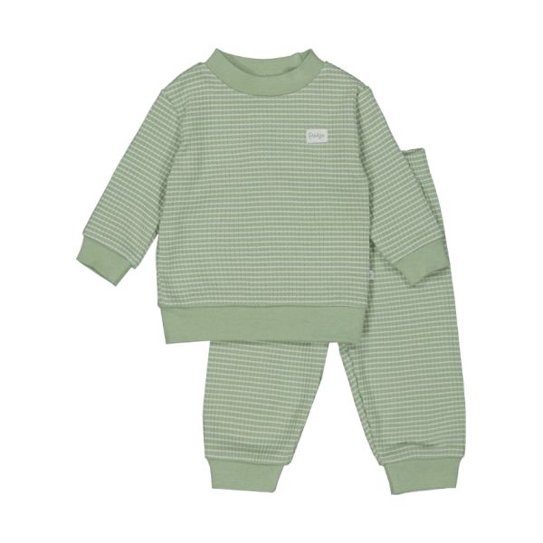 Feetje Pyjama Wafel Groen melange maat 80 Feetje Pyjama Wafel Groen melange maat 80