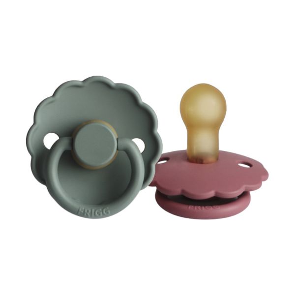 Frigg Fopspeen Daisy Dusty Rose/Lily Pad T2 6-18mnd (2 stuks)