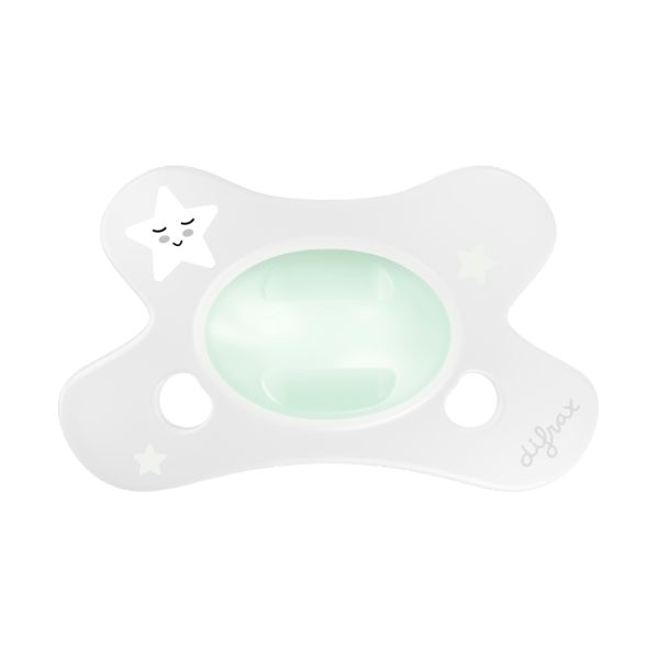 Difrax Fopspeen Mina Glow In The Dark Natural 0-6mnd Ass. Difrax Fopspeen Mina Glow In The Dark Natural 0-6mnd Ass.