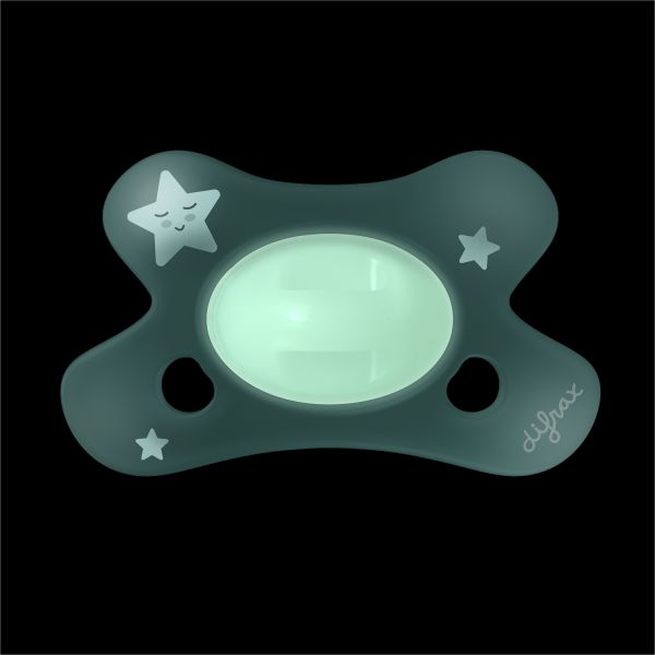 Difrax Fopspeen Mina Glow In The Dark Natural 0-6mnd Ass. Difrax Fopspeen Mina Glow In The Dark Natural 0-6mnd Ass.