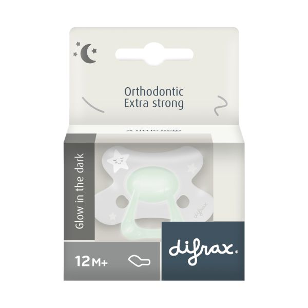 Difrax Fopspeen Timo Glow In The Dark Natural 12mnd+ Ass. Difrax Fopspeen Timo Glow In The Dark Natural 12mnd+ Ass.