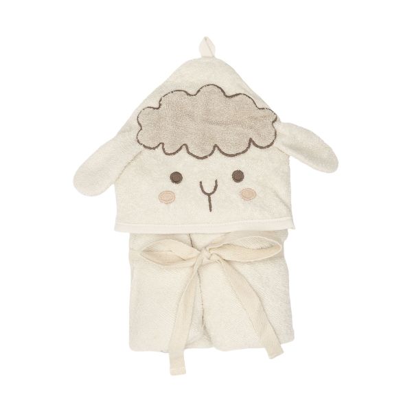 Jollein Sheep Sonny Badcape - 75 x 75 cm - Badstof Jollein Sheep Sonny Badcape - 75 x 75 cm - Badstof