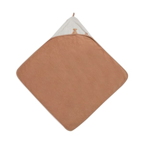 Jollein Badcape Stripe Terry - Badstof - 75x75 cm - Teddy Bear